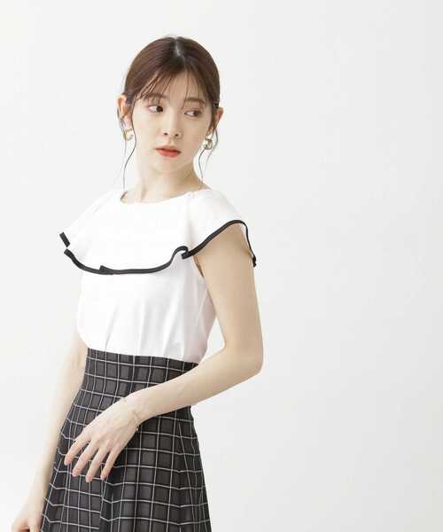 PROPORTION BODY DRESSING（プロポーションボディドレッシング）の「フレアカラーカットトップス / 1213260601（Tシャツ/カットソー・レディース・ブラック/ホワイト・FREE）」の20枚目の写真