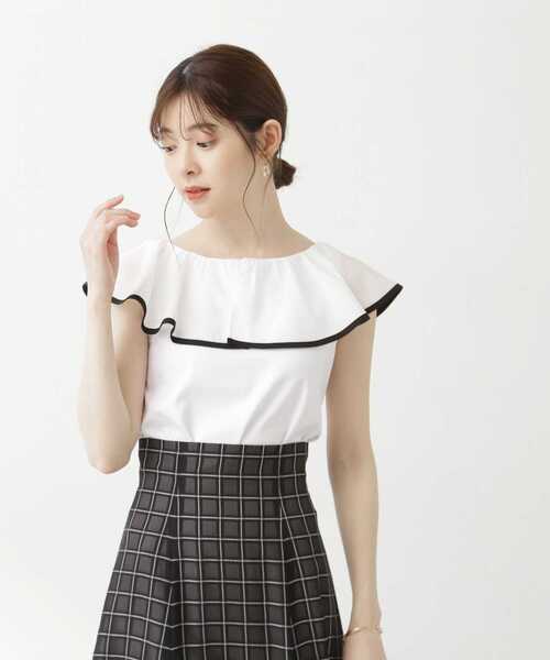PROPORTION BODY DRESSING（プロポーションボディドレッシング）の「フレアカラーカットトップス / 1213260601（Tシャツ/カットソー・レディース・ブラック/ホワイト・FREE）」の21枚目の写真