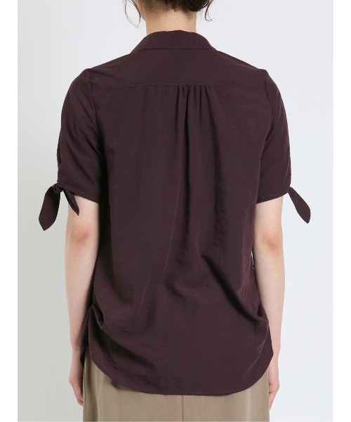 m.f.editorial（エムエフエディトリアル）の「m.f.エディトリアル レディース 前開き 半袖シャツチュニック（シャツ/ブラウス・レディース・ネイビー/ボルドー・LARGE/MEDIUM）」の17枚目の写真