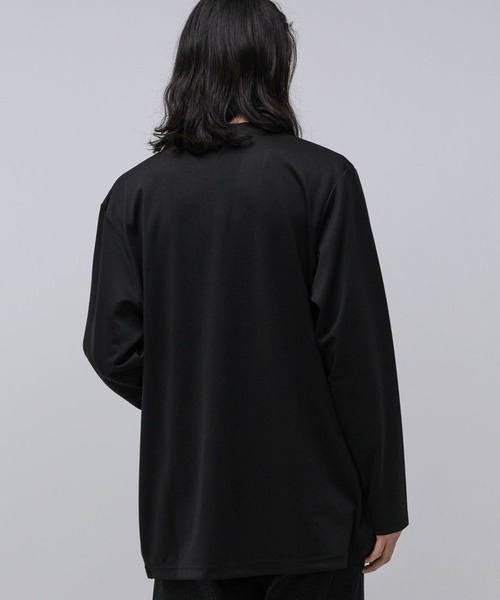 NANO universe（ナノユニバース）の「ダブルジャージー着流しカーディガン（カーディガン/ボレロ・メンズ・ブラック/ネイビー/グリーン/スミクロ/ライトグレー/モカ・L/S/M）」の9枚目の写真