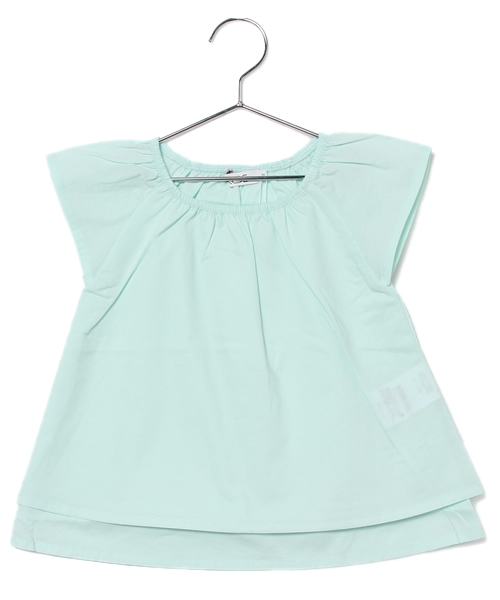 koe（コエ）の「キッズスモックギャザーブラウス（シャツ/ブラウス・キッズ・ミント/ピンク/オフホワイト・100/120/110/130/95）」の2枚目の写真
