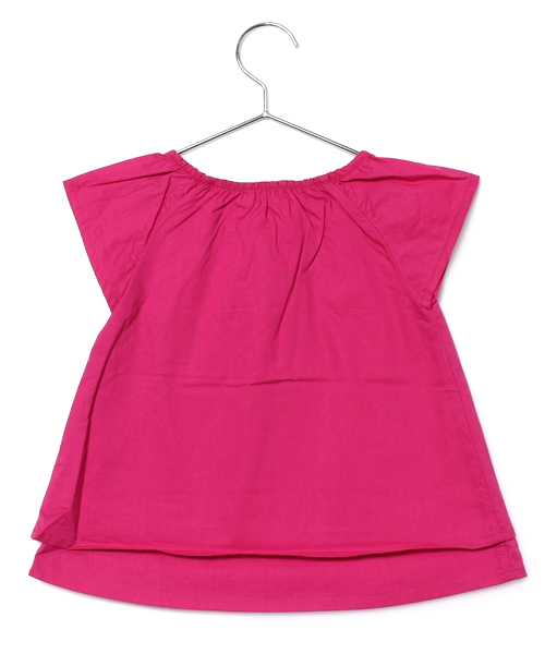 koe（コエ）の「キッズスモックギャザーブラウス（シャツ/ブラウス・キッズ・ミント/ピンク/オフホワイト・100/120/110/130/95）」の4枚目の写真