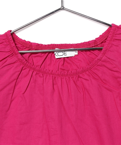 koe（コエ）の「キッズスモックギャザーブラウス（シャツ/ブラウス・キッズ・ミント/ピンク/オフホワイト・100/120/110/130/95）」の5枚目の写真