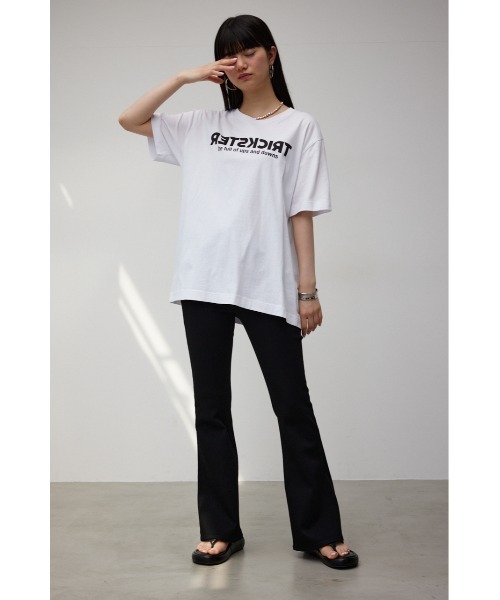 AZUL by moussy(アズールバイマウジー)の「TRICKSTER Tシャツ/トリックスターT(Tシャツ/カットソー・メンズ・ホワイト/ブラック/ベージュ・LARGE/SMALL/MEDIUM)」の4枚目の写真