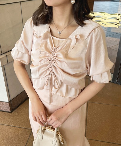 apres jour(アプレジュール)の「【セットアップ可能】マルチウェイチロルブラウス【ZOZOTOWN限定アイテム】(シャツ/ブラウス・レディース・ブラック/ピンク系その他/オフホワイト・フリー/X-LARGE)」の8枚目の写真