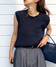 Q | リンクルノースリーブ(Tシャツ/カットソー)