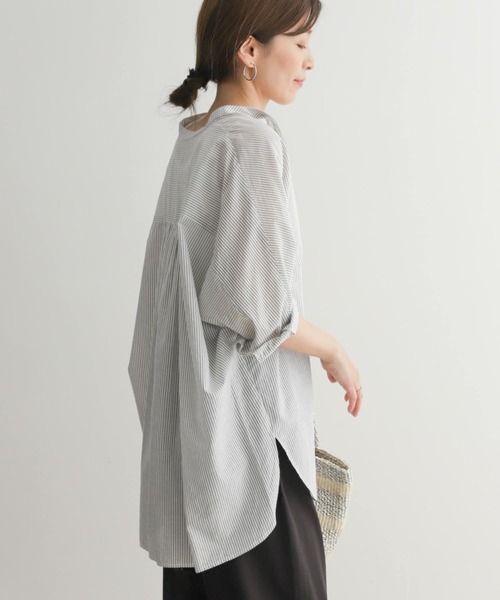 URBAN RESEARCH DOORS（アーバンリサーチドアーズ）の「ストライプドルマンシャツ（シャツ/ブラウス・レディース・グリーン系その他/ブルー系その他/アイボリー・MEDIUM）」の18枚目の写真
