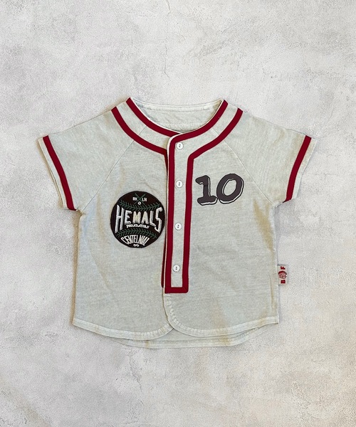 BIG FIELD（ビッグフィールド）の「ベースボールシャツ（90～150cm）（シャツ/ブラウス・キッズ・ブラウン/カーキ/オフホワイト・90/100/110/120/130/140/150）」の2枚目の写真