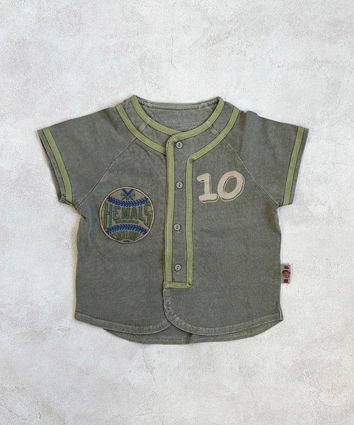 BIG FIELD（ビッグフィールド）の「ベースボールシャツ（90～150cm）（シャツ/ブラウス・キッズ・ブラウン/カーキ/オフホワイト・90/100/110/120/130/140/150）」の3枚目の写真