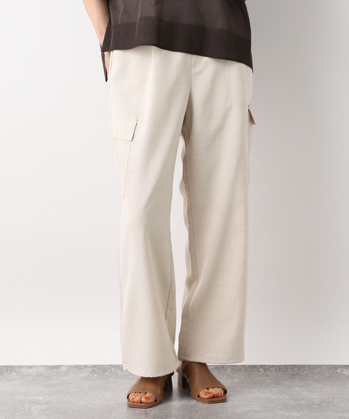 GLOBAL WORK（グローバルワーク）の「リネンライクカーゴパンツ/964062（カーゴパンツ・レディース・グレイッシュベージュ/カーキ/チャコールグレー・MEDIUM/LARGE）」の8枚目の写真