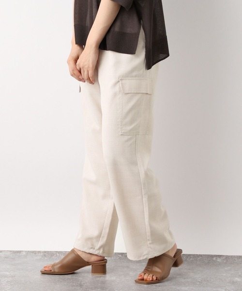 GLOBAL WORK（グローバルワーク）の「リネンライクカーゴパンツ/964062（カーゴパンツ・レディース・グレイッシュベージュ/カーキ/チャコールグレー・MEDIUM/LARGE）」の9枚目の写真