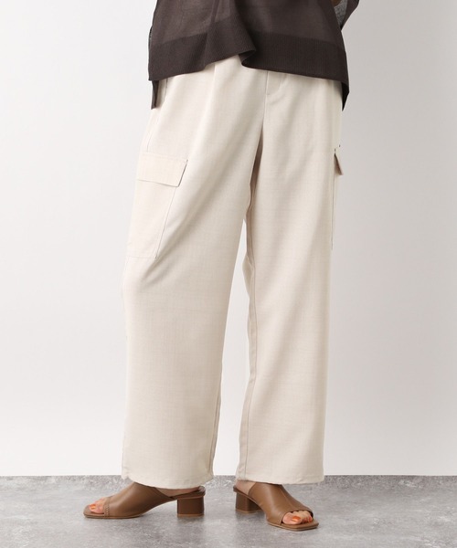GLOBAL WORK（グローバルワーク）の「リネンライクカーゴパンツ/964062（カーゴパンツ・レディース・グレイッシュベージュ/カーキ/チャコールグレー・MEDIUM/LARGE）」の10枚目の写真