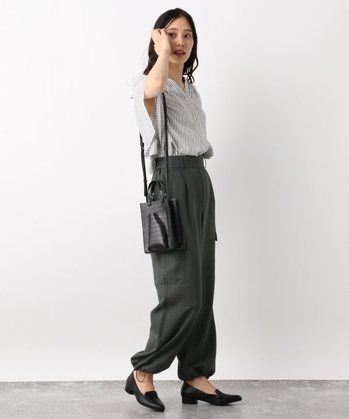 GLOBAL WORK（グローバルワーク）の「リネンライクカーゴパンツ/964062（カーゴパンツ・レディース・グレイッシュベージュ/カーキ/チャコールグレー・MEDIUM/LARGE）」の13枚目の写真