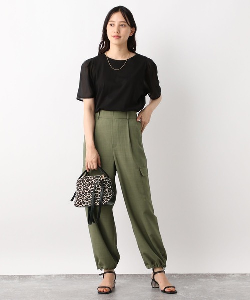 GLOBAL WORK（グローバルワーク）の「リネンライクカーゴパンツ/964062（カーゴパンツ・レディース・グレイッシュベージュ/カーキ/チャコールグレー・MEDIUM/LARGE）」の19枚目の写真