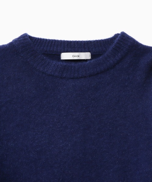 Chick（チック）の「クルーネックカラーニット（ニット/セーター・レディース・ネイビー/グレー/パープル/ピンク・FREE）」の10枚目の写真