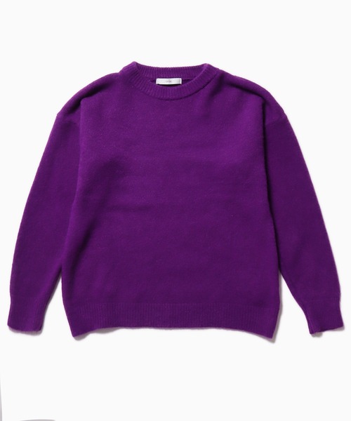 Chick（チック）の「クルーネックカラーニット（ニット/セーター・レディース・ネイビー/グレー/パープル/ピンク・FREE）」の16枚目の写真