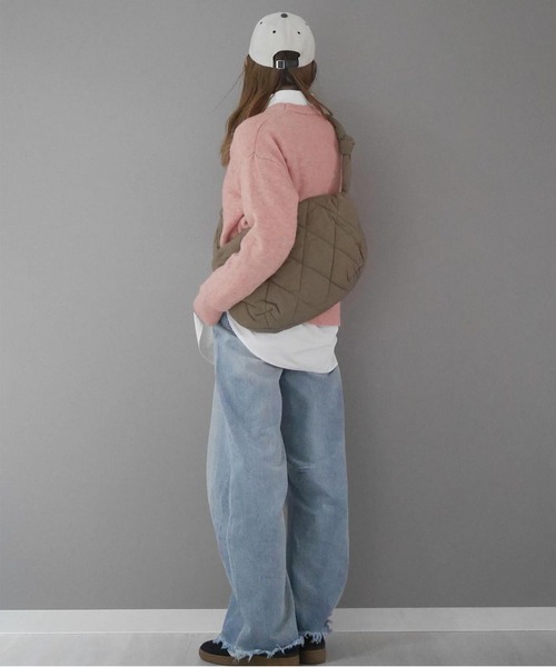 Chick（チック）の「クルーネックカラーニット（ニット/セーター・レディース・ネイビー/グレー/パープル/ピンク・FREE）」の7枚目の写真