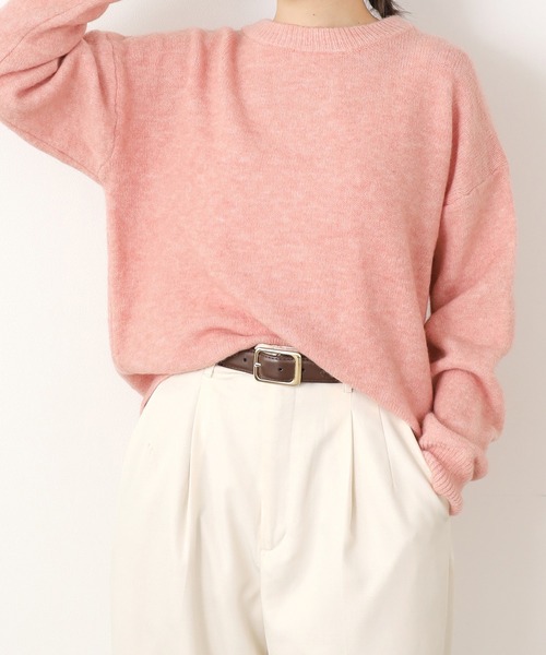 Chick（チック）の「クルーネックカラーニット（ニット/セーター・レディース・ネイビー/グレー/パープル/ピンク・FREE）」の22枚目の写真