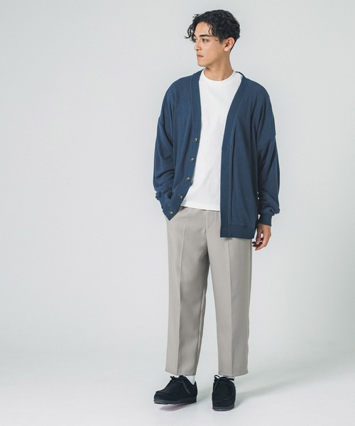 coca(coca)(コカ)の「メンズ裏パイルカーデ(カーディガン/ボレロ・メンズ・アイボリー/ブラック/ネイビー・M/L)」の4枚目の写真