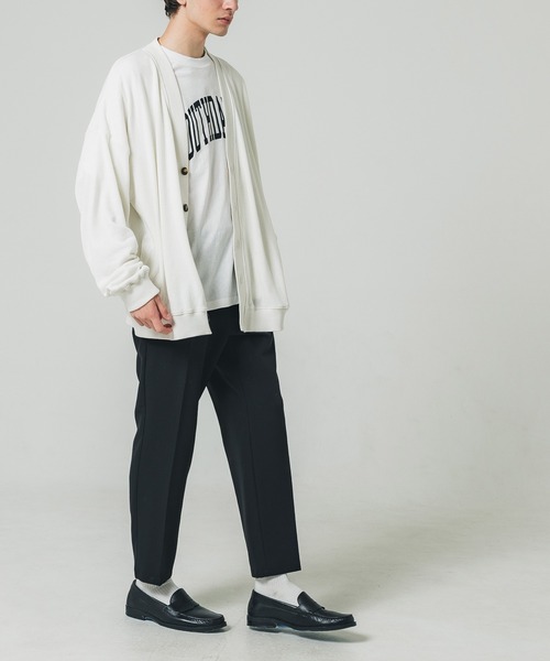 coca(coca)(コカ)の「メンズ裏パイルカーデ(カーディガン/ボレロ・メンズ・アイボリー/ブラック/ネイビー・M/L)」の8枚目の写真