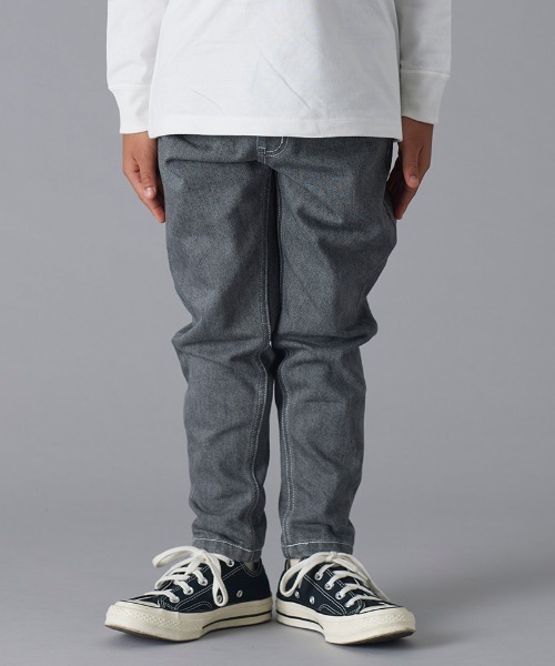 Smoothy(スムージー)の「Smoothy Buggy Denim pants / スムージー バギーデニムパンツ(デニムパンツ・キッズ・インディゴブルー/ブラック/ホワイト・150/140/160/120/130/110/100)」の3枚目の写真