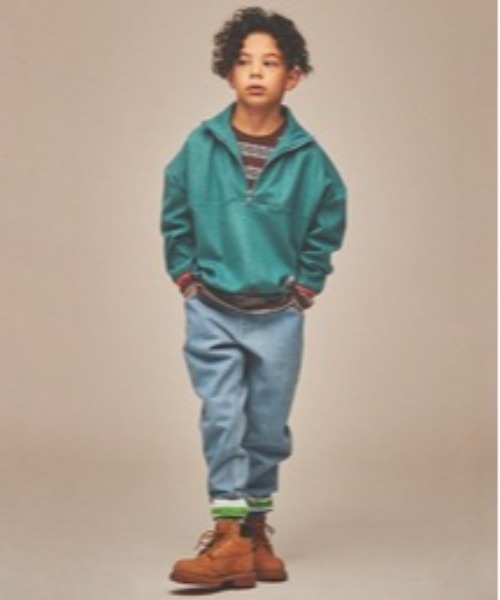 Smoothy(スムージー)の「Smoothy Buggy Denim pants / スムージー バギーデニムパンツ(デニムパンツ・キッズ・インディゴブルー/ブラック/ホワイト・150/140/160/120/130/110/100)」の13枚目の写真