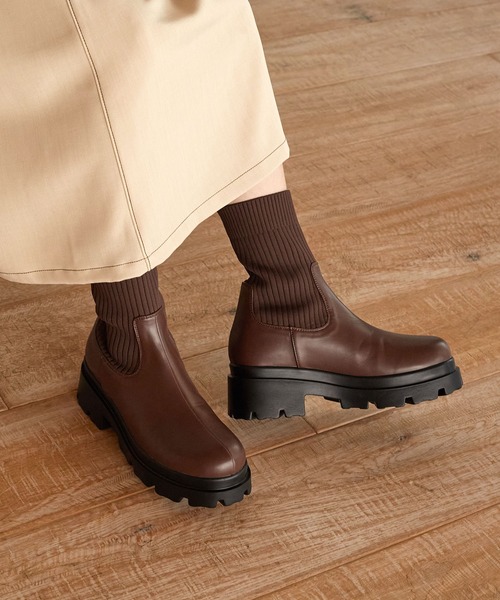 w closet（ダブルクローゼット）の「ソックスブーツ（ブーツ）」 - WEAR