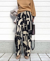 Q | ジオメトリック柄パンツ(その他パンツ)