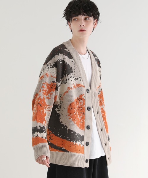 ASTRONOMY(アストロノミー)の「Buyer's select/オーバーサイズVネックカーディガン スプラッシュ柄/配色スプラッシュ柄/ゼブラ柄/スモーク柄(カーディガン/ボレロ・メンズ・ブラック系/ブルー系/ブルー系1/ブラック系1/ブルー系3/ホワイト系/ホワイト系1/ホワイト系2/グレー系2/ホワイト系3/ブラック系2/ベージュ系3・M/L)」の9枚目の写真