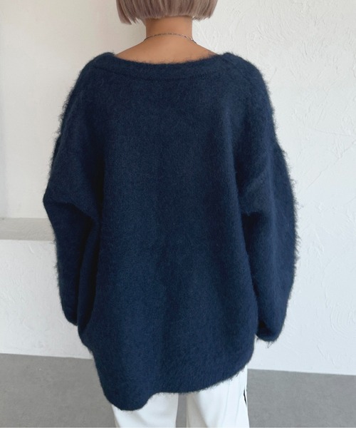 apres jour mignon（アプレジュールミニョン）の「起毛カーディガン【ZOZOTOWN限定アイテム】（カーディガン/ボレロ・レディース・ネイビー/チャコールグレー/ライトグレー/モカ/ブラック/マスタード・フリー/X-LARGE）」の12枚目の写真