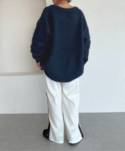 apres jour mignon（アプレジュールミニョン）の「起毛カーディガン【ZOZOTOWN限定アイテム】（カーディガン/ボレロ・レディース・ネイビー/チャコールグレー/ライトグレー/モカ/ブラック/マスタード・フリー/X-LARGE）」の15枚目の写真