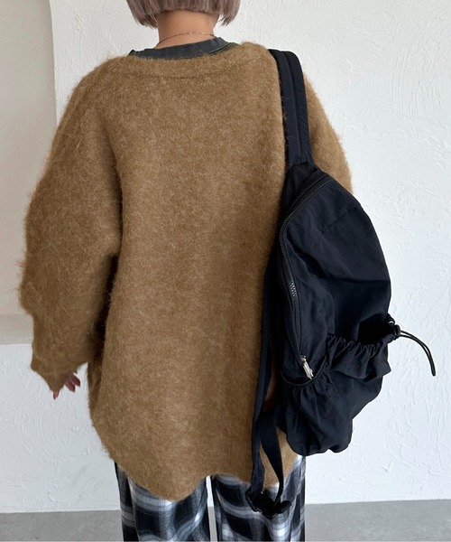 apres jour mignon（アプレジュールミニョン）の「起毛カーディガン【ZOZOTOWN限定アイテム】（カーディガン/ボレロ・レディース・ネイビー/チャコールグレー/ライトグレー/モカ/ブラック/マスタード・フリー/X-LARGE）」の19枚目の写真