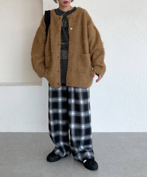 apres jour mignon（アプレジュールミニョン）の「起毛カーディガン【ZOZOTOWN限定アイテム】（カーディガン/ボレロ・レディース・ネイビー/チャコールグレー/ライトグレー/モカ/ブラック/マスタード・フリー/X-LARGE）」の20枚目の写真