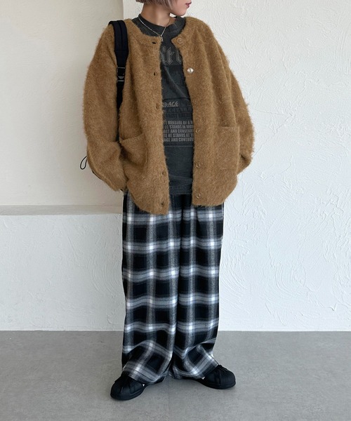 apres jour mignon（アプレジュールミニョン）の「起毛カーディガン【ZOZOTOWN限定アイテム】（カーディガン/ボレロ・レディース・ネイビー/チャコールグレー/ライトグレー/モカ/ブラック/マスタード・フリー/X-LARGE）」の22枚目の写真