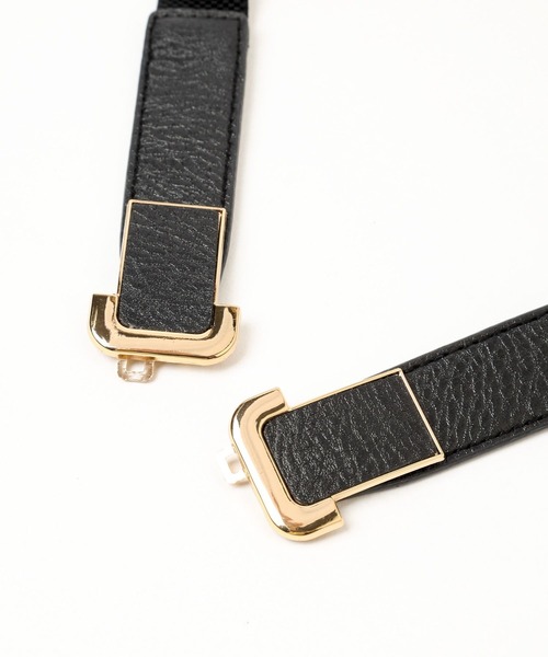 Andemiu(アンデミュウ)の「バックルゴムベルト980478(ベルト・レディース・ブラック・FREE)」の6枚目の写真