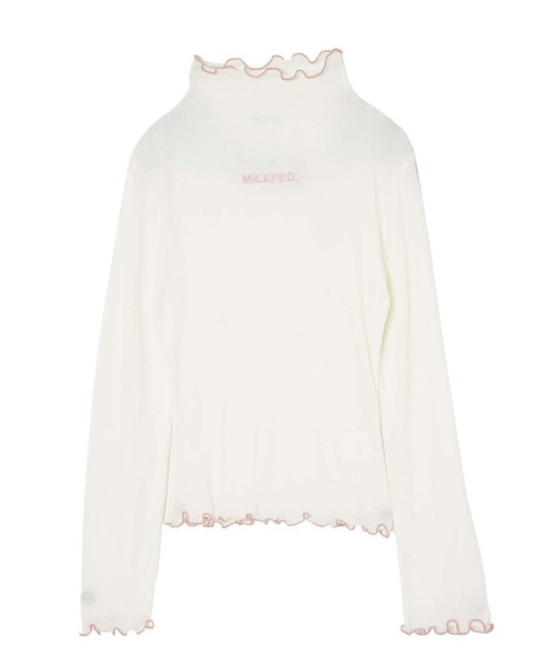 MILKFED.（ミルクフェド）の「LETTUCE EDGE TOP（その他トップス・レディース・ベージュ/オフホワイト/ブラック/ライトグリーン・ONE SIZE）」の2枚目の写真