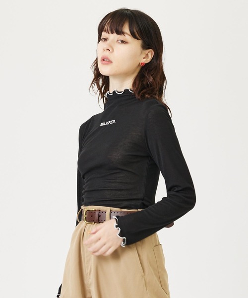 MILKFED.（ミルクフェド）の「LETTUCE EDGE TOP（その他トップス・レディース・ベージュ/オフホワイト/ブラック/ライトグリーン・ONE SIZE）」の5枚目の写真