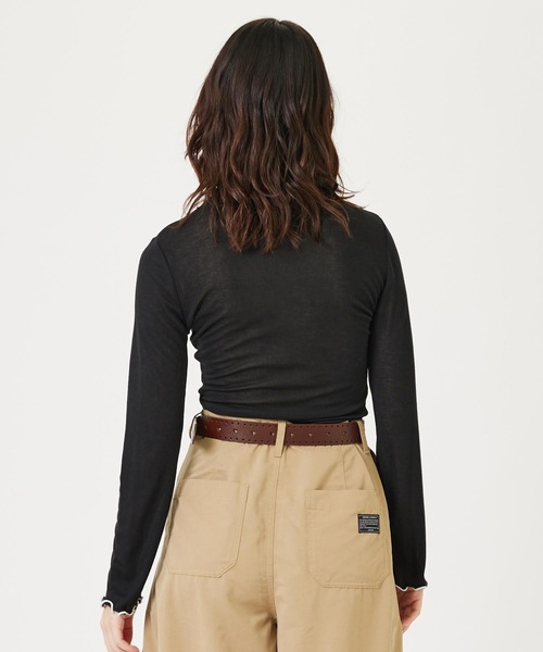 MILKFED.（ミルクフェド）の「LETTUCE EDGE TOP（その他トップス・レディース・ベージュ/オフホワイト/ブラック/ライトグリーン・ONE SIZE）」の6枚目の写真