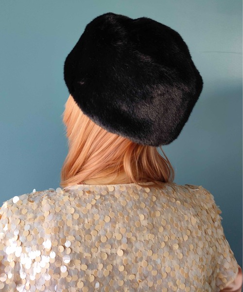 Casselini(キャセリーニ)の「Casselini(キャセリーニ)ロシア帽(ニットキャップ/ビーニー・レディース・アニマル/ブラック/ベージュ・FREE)」の4枚目の写真