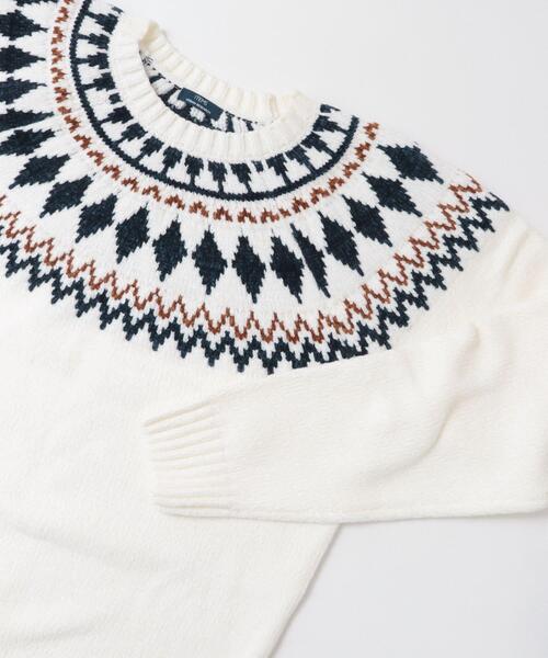 ITEMS URBANRESEARCH（アイテムズ アーバンリサーチ）の「求心柄モールクルーネックニット（ニット/セーター・メンズ・ベージュ/オフホワイト/グレー/ブラック・MEDIUM/LARGE）」の10枚目の写真