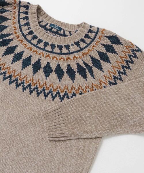 ITEMS URBANRESEARCH（アイテムズ アーバンリサーチ）の「求心柄モールクルーネックニット（ニット/セーター・メンズ・ベージュ/オフホワイト/グレー/ブラック・MEDIUM/LARGE）」の15枚目の写真