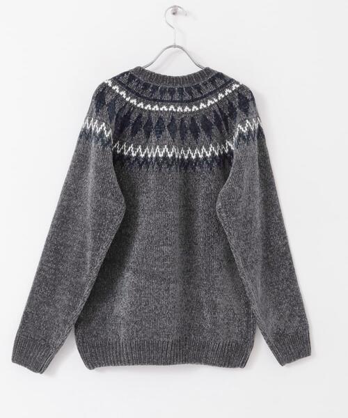 ITEMS URBANRESEARCH（アイテムズ アーバンリサーチ）の「求心柄モールクルーネックニット（ニット/セーター・メンズ・ベージュ/オフホワイト/グレー/ブラック・MEDIUM/LARGE）」の22枚目の写真