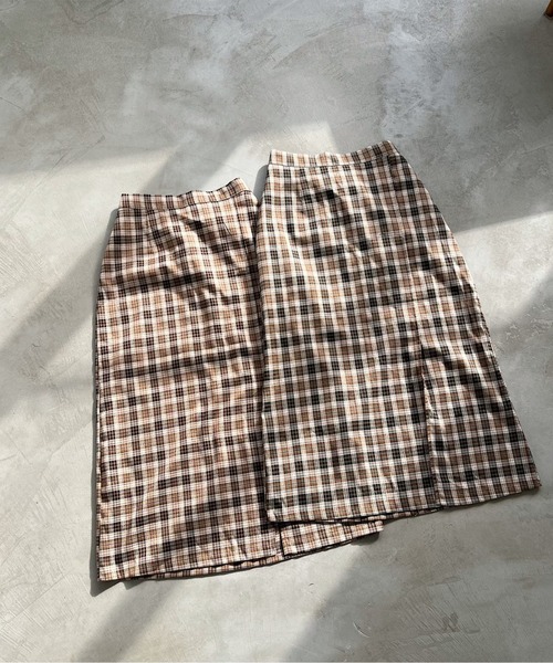 スカート Nana Nana(ナナ)（ナナ）の「チェックスリットナロースカート