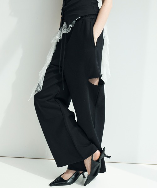 JOSE MOON（ジョゼムーン）の「SIDE SLIT SWEAT PANTS/サイドスリット