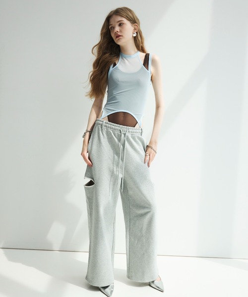 JOSE MOON(ジョゼムーン)の「SIDE SLIT SWEAT PANTS/サイドスリットスウェットパンツ(スウェットパンツ・レディース・ブラック/ホワイト/グレー/ブラウン・FREE/38/36)」の21枚目の写真
