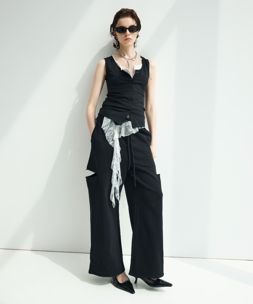 JOSE MOON（ジョゼムーン）の「SIDE SLIT SWEAT PANTS/サイドスリット