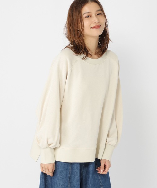 studio CLIP（スタディオクリップ）の「ガーゼテリータックスリーブプルオーバー（スウェット・レディース・ネイビー/グリーン/オフホワイト/ライトグレー・FREE）」の2枚目の写真