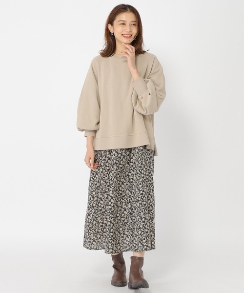 studio CLIP（スタディオクリップ）の「ガーゼテリータックスリーブプルオーバー（スウェット・レディース・ネイビー/グリーン/オフホワイト/ライトグレー・FREE）」の7枚目の写真