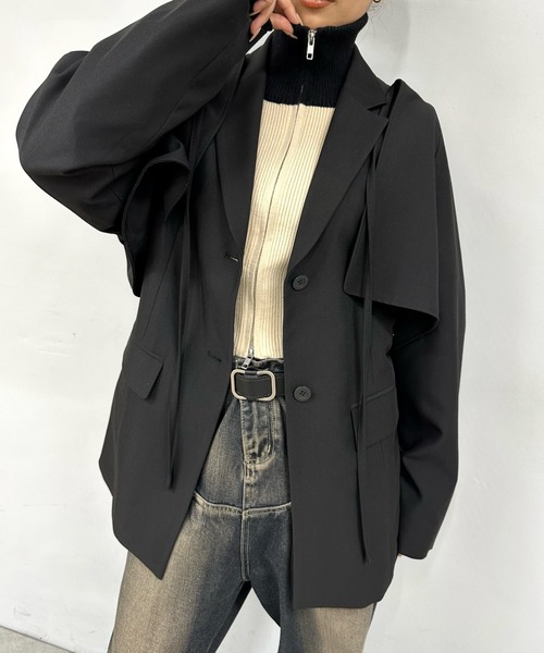 Six M（シックスエム）の「【Six M/シックスエム】３WAYボレロジャケット（テーラードジャケット・レディース・ブラック・FREE）」の12枚目の写真