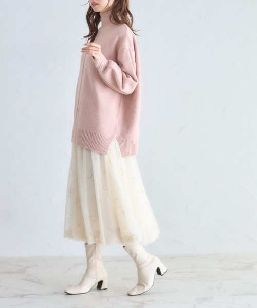 tocco closet（トッコ　クローゼット）の「ミルドライクウールハイネックニットプルオーバー（ニット/セーター・レディース・ピンクベージュ/グレー/オフホワイト/ブルー・M）」の12枚目の写真